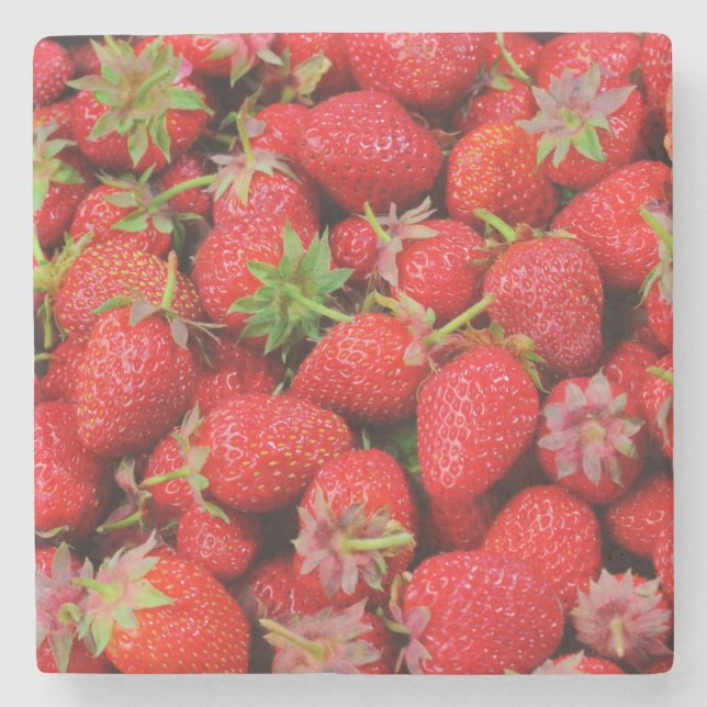 Strawberries Stone Coaster (Front)
