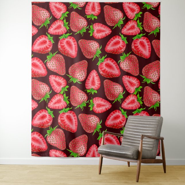 Strawberries Tapestry (In Situ)
