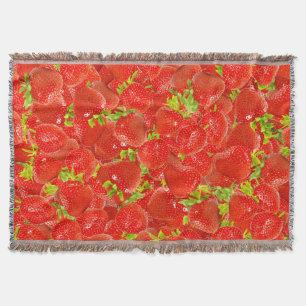 Strawberries Throw Blanket