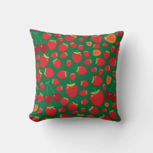 Strawberries Throw Pillow