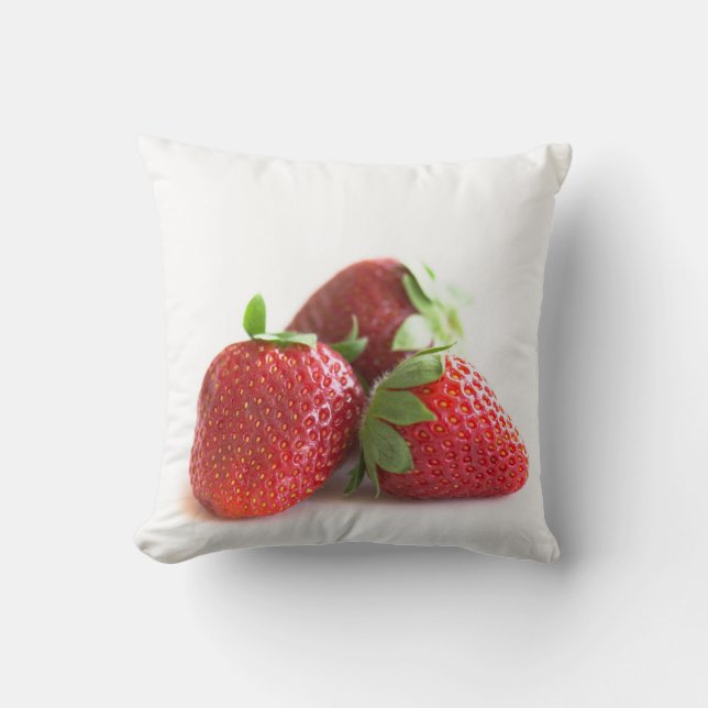 Strawberries Throw Pillow (Front)