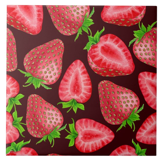 Strawberries Tile (Front)