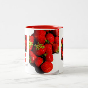 Strawberries Two-Tone Coffee Mug