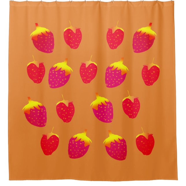 Strawberries vector Drawing Shower Curtain (Front)