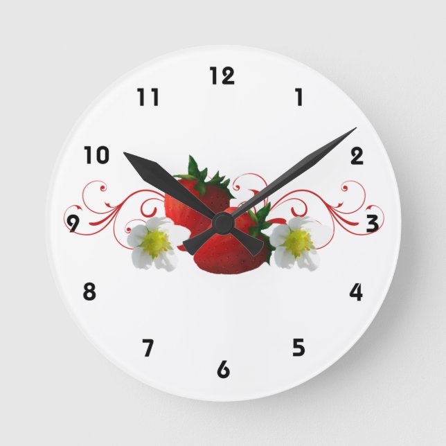 Strawberries Wall Clock (Front)