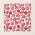 Strawberries watercolor and ink scarf<br><div class="desc">I painted these strawberries in my sketchbook,  then made a pattern from them in Illustrator.</div>