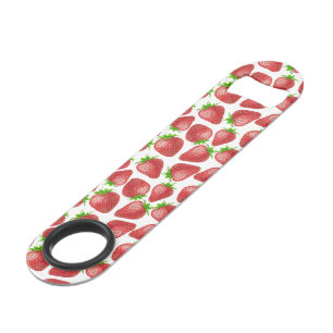 Strawberries watercolor pattern bar key