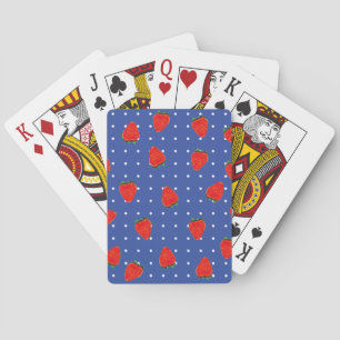 strawberries with dots playing cards