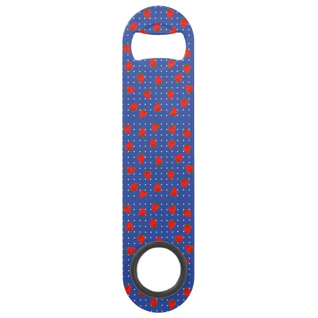 strawberries with dots speed bottle opener (Front)