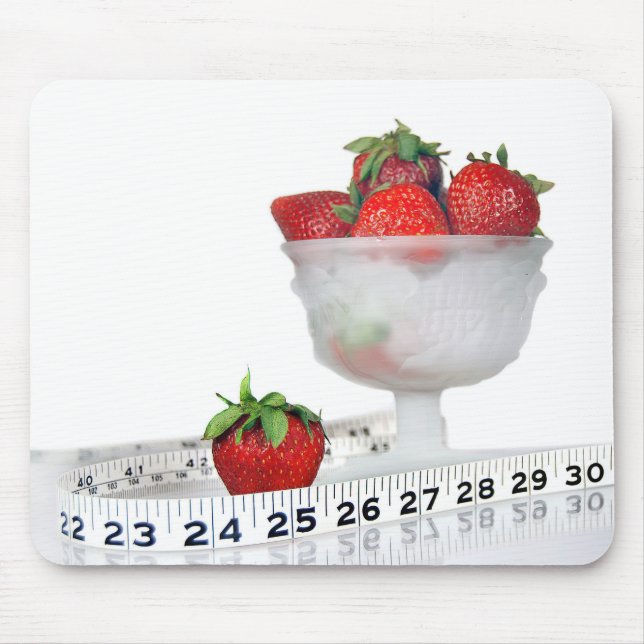 Strawberries with Tape Measure Mouse Pad (Front)