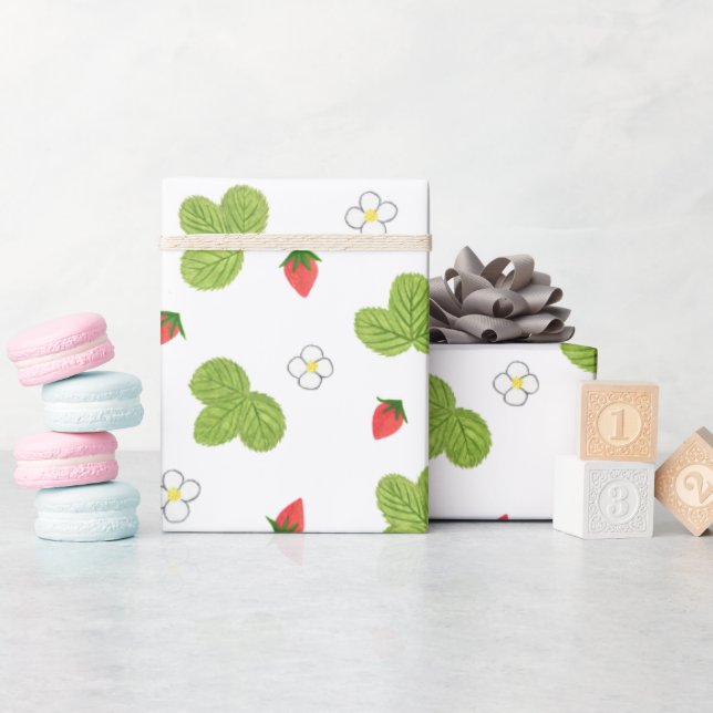 Strawberries Wrapping Paper (Baby Shower)