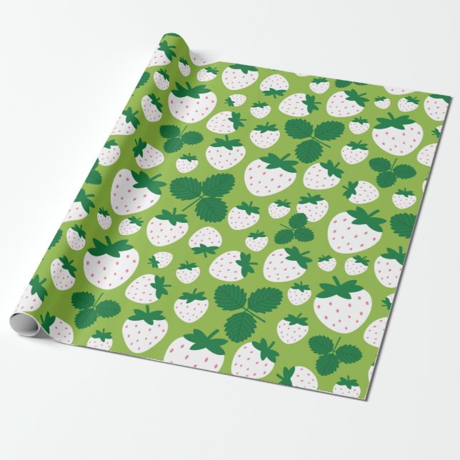 Strawberries Wrapping Paper (Unrolled)