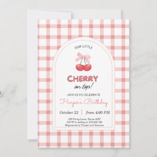 Strawberry 1st Birthday Invite First Berry Sweet