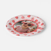 Strawberry 1st Birthday Party Berry First Photo Paper Plate (Angled)