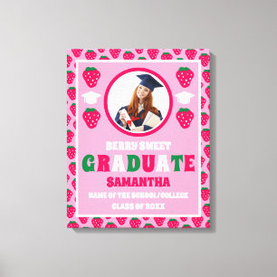 Strawberry 2025 Graduate Photo Graduation Canvas Print