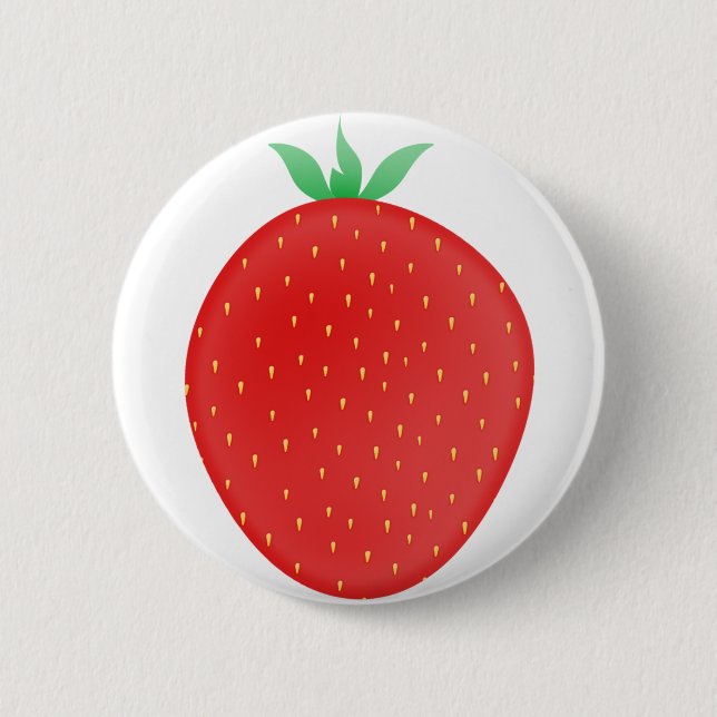 Strawberry 2 Inch Round Button (Front)