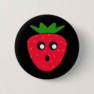 Strawberry 2 Inch Round Button