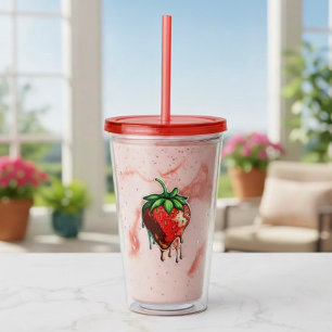 Strawberry Acrylic Tumbler