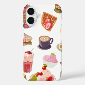 Strawberry Aesthetic Breakfast 🍓✨ Cozy Cafe Vibes iPhone 16 Case