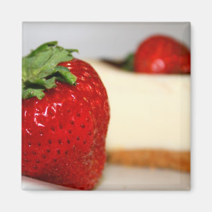 Strawberry And A Cheesecake Magnet