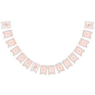 Strawberry and Bunny Birthday Party Bunting Flags