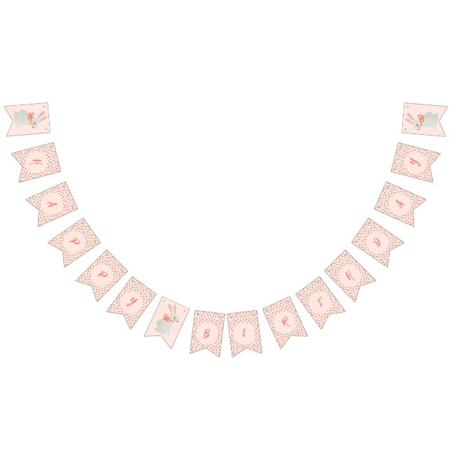 Strawberry and Bunny Birthday Party Bunting Flags (All)