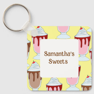 Strawberry And Chocolate Milkshakes Keychain