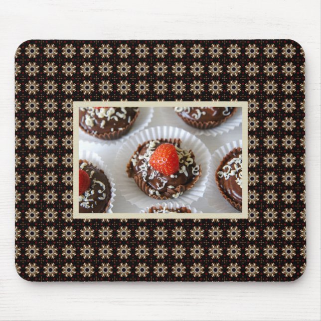 Strawberry and Dark Chocolate Mousse Dessert Mouse Pad (Front)