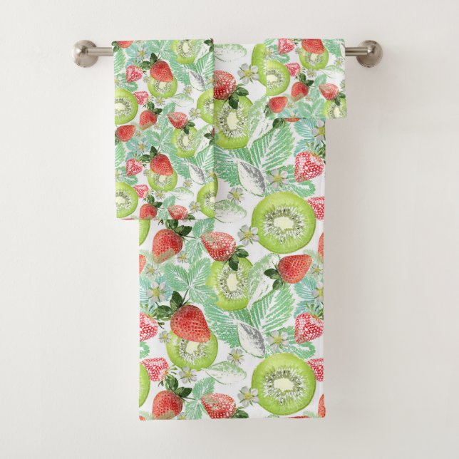 Strawberry and kiwi.  bath towel set (Insitu)