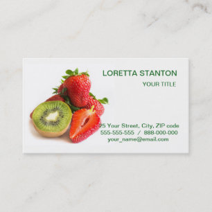 Strawberry and kiwi business card