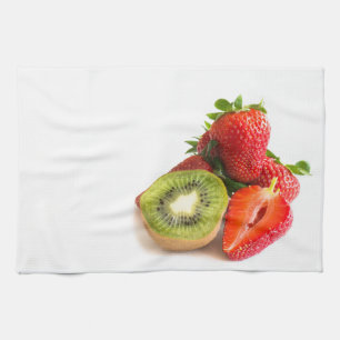 Strawberry and kiwi kitchen towel
