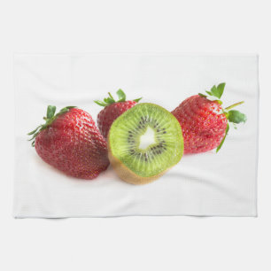 Strawberry and kiwi kitchen towel