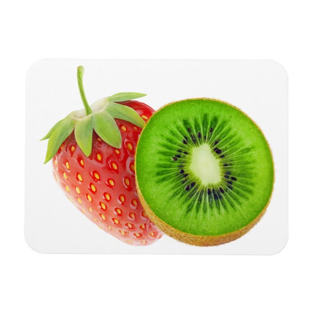 Strawberry and kiwi magnet (Horizontal)