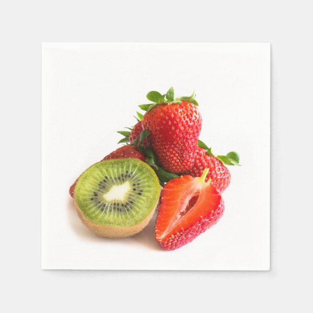 Strawberry and kiwi napkin (Front)
