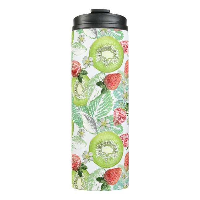 Strawberry and kiwi. thermal tumbler (Front)