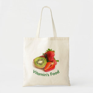 Strawberry and kiwi tote bag