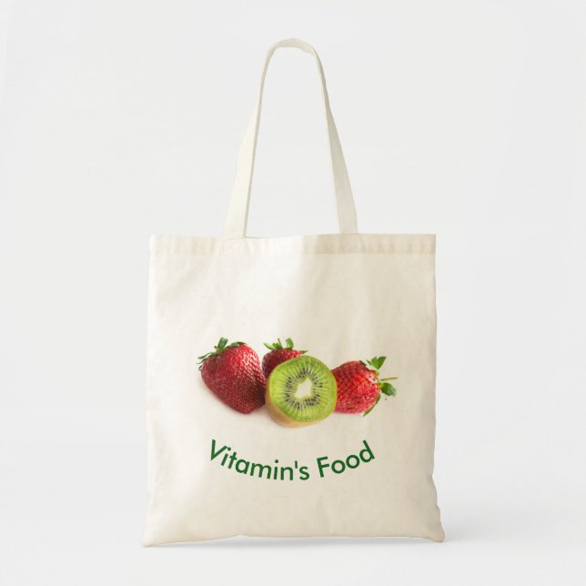 Strawberry and kiwi tote bag (Front)