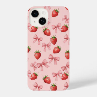 Strawberry and Pink Bows Pattern Phone Case