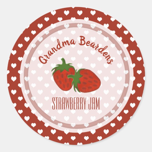 Strawberry And Polka Dot Personalized Labels (Front)
