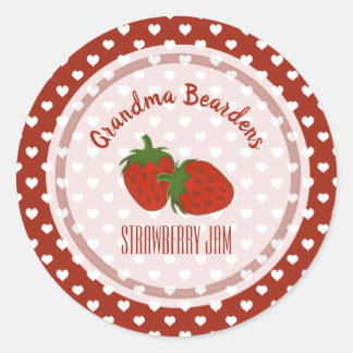 Strawberry And Polka Dot Personalized Labels