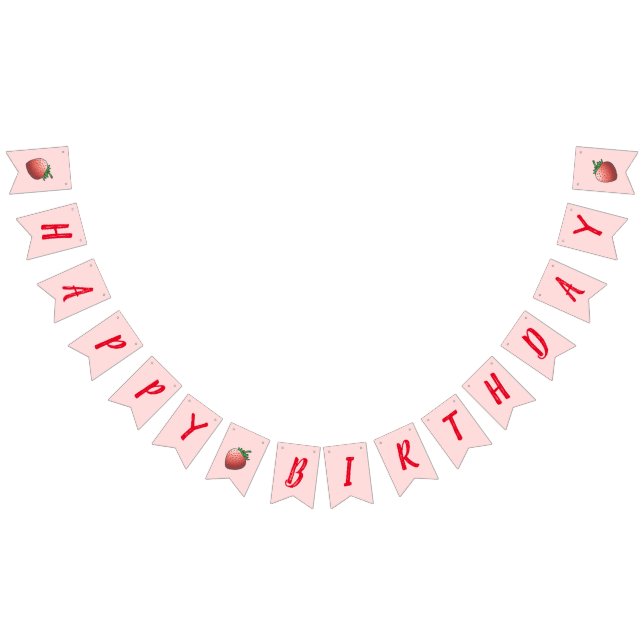 Strawberry and Strawberries Bunting Flags (All)