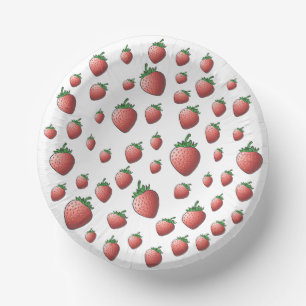 Strawberry and Strawberries Paper Plate