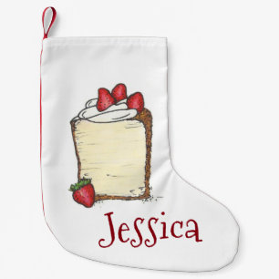 Strawberry Angel Food Angelfood Cake Slice Small Christmas Stocking