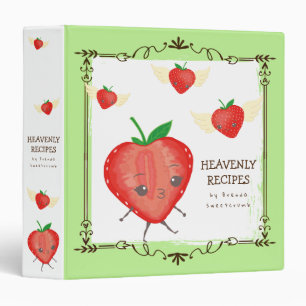 Strawberry angels personal recipe cookbook binder