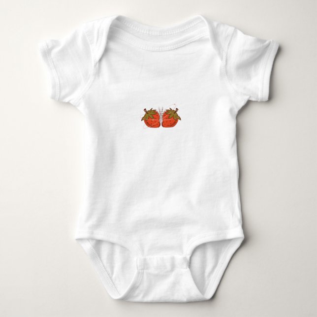 Strawberry baby bodysuit (Front)