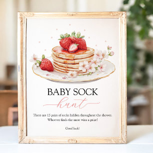 Strawberry Baby Brunch Baby Sock Hunt Sign