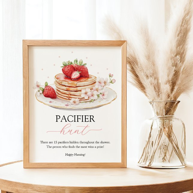 Strawberry Baby Brunch Pacifier Hunt Game Sign (Creator Uploaded)