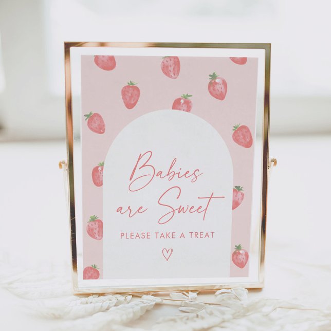 Strawberry Baby Shower Babies are Sweet Poster (Creator Uploaded)