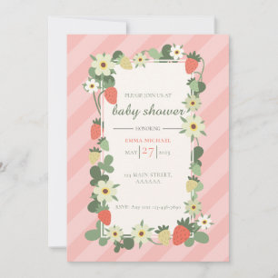 Strawberry Baby Shower Invitation