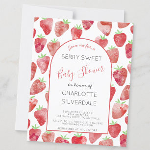Strawberry Baby Shower Invitation